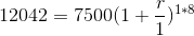 12042 = 7500(1+1+2