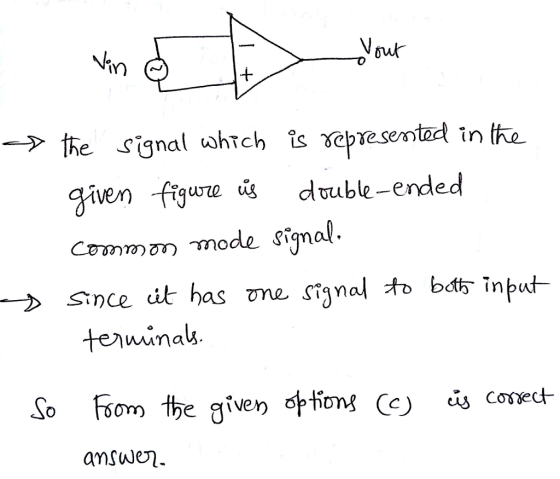 given figure ผู้ duuble-ended Common mode sgmal. tenuinab om Ihe givery on! (c)