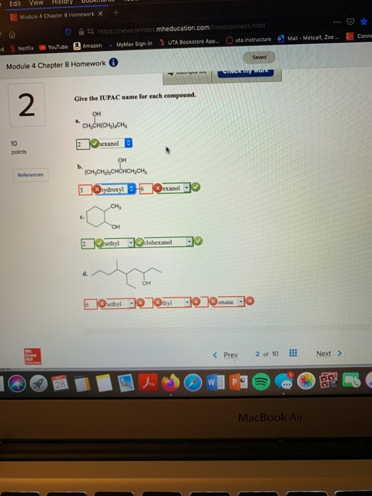 Edit View History WUJ Module 4 Chapter 8 Homework X + 0 YouTube AS https://newconnect mheducation.com flow/connect.html Amazo