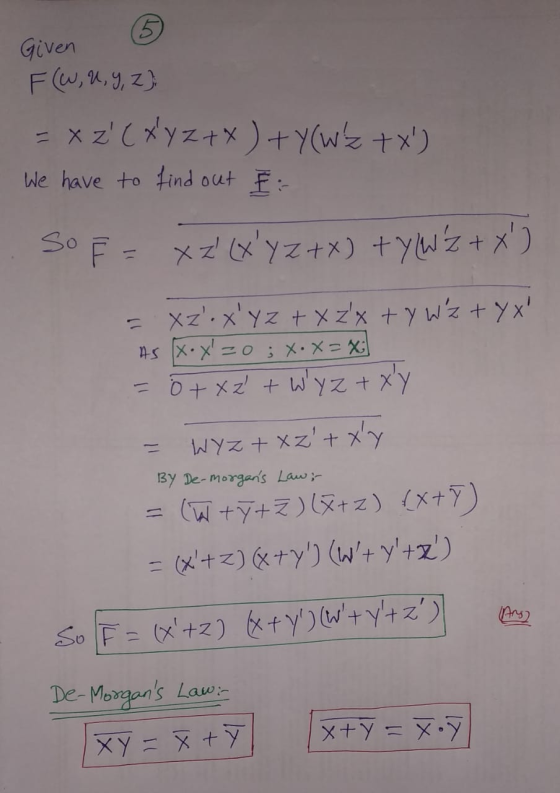 Given Fw,u,9, z = zCxyztx)+yw tx) We have to tind out F F xyz+x) +ywz+x) So -1 Xz.xYZtXx +ywz +yx Ps X.XO XXX 1 3y De