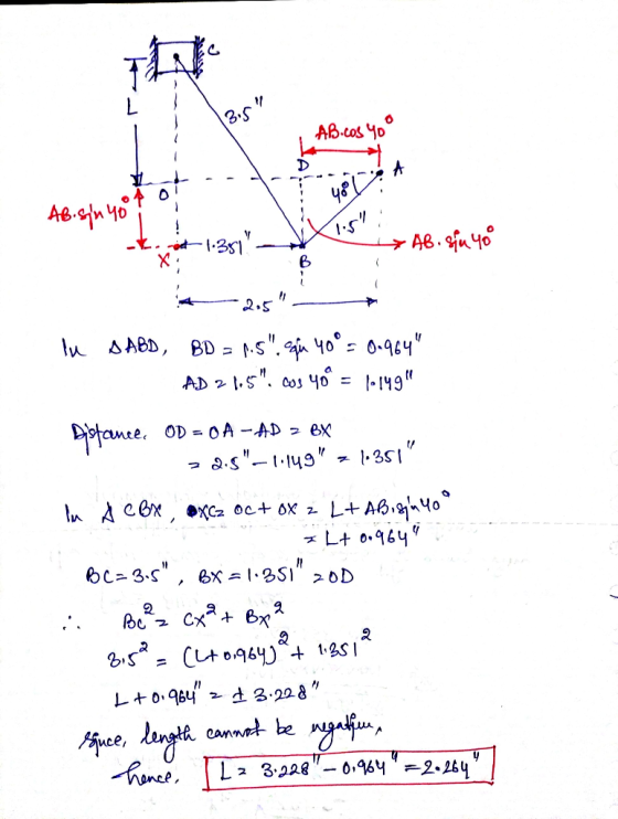 AB.cosyo - - Abisin 40 wet-1.351- 18 17 16. sju yo -2.5 In SABD, BD = P.5. Czu 40° = 0.964 AD 21.5. Cos yo = 11491 Distan