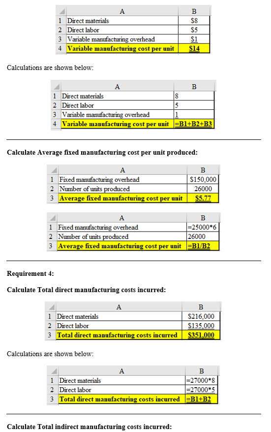 INTEGRATION EXERCISE 2 Different Costs For Different Purposes Cost