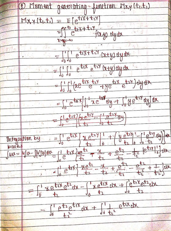 Moment generating - BunetionMxylti.fr) Mxx tut) = Eletix+tor] : - SI ptixt tol(xtysely dy -14 Ixty Myda =fo see tox ta Eye