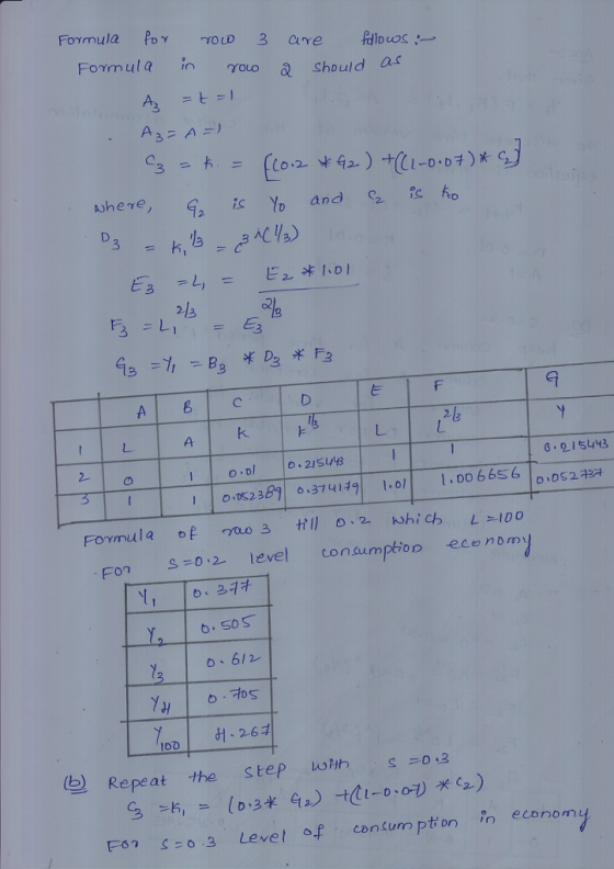Formula n γουο & Should a 3 6 215443 | o.DS2 389|o.314179| 1,0/1 1. DO 6 656 | o2 S-0 level consumption ece nomy o 612 (b) Repeat the step whth s 2