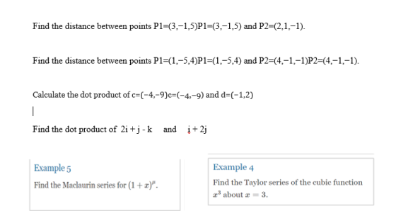 Find the distance between points P1=(3,-1,5)P1=(3,-1,5) and P2=(2.1.-1). Find the distance between points P1=(1.-5,4)P1=(1.-5