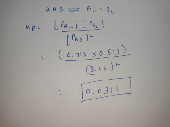 2 AB - ALTB2 kp= [PAL] [ lg, [PADIL - (0.715 x 0.513) (3.63)2 10.0311