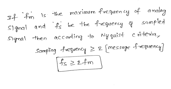 Is 가e maximum t.eguency SIgnal ande the feueny sampled Sigmal then accoding oNyq via, Sampling euenc 2 2 [message equency