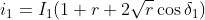 i_1=I_1(1+r+2\sqrt{r}\cos \delta_1)