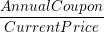 AnnualCoupon Current Price