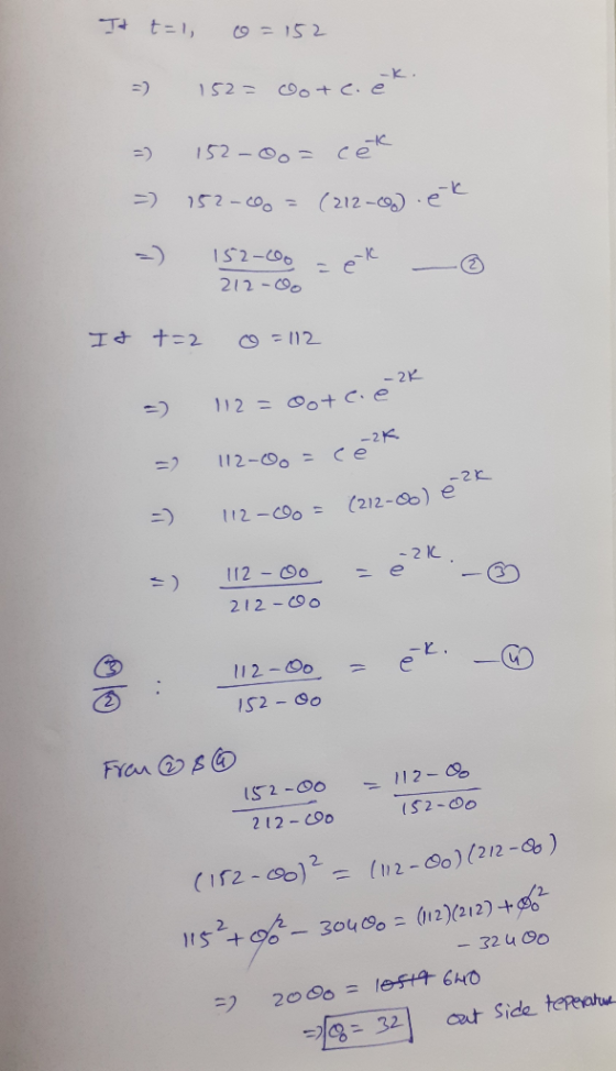 It t=1, o=152 =) 152= Gote. ek. =) =) 152-0o = cette 152-00= (212-6) ék 152-600 = et =) 6 212-09 It += 0 =112 =) 112= oot c.