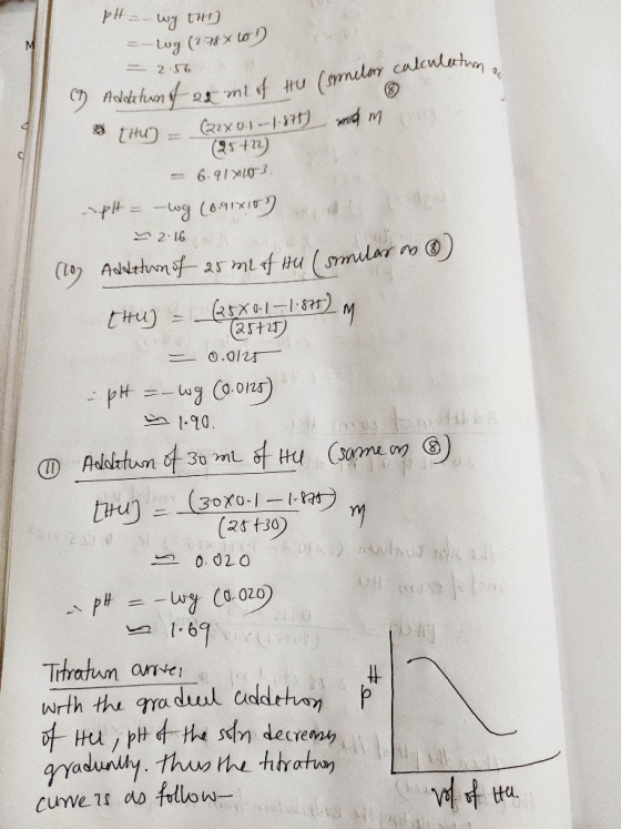 pH =- wg thi - 256 calculatin e = log (728x4) (7 Additund at me of the (smelor calce 3 [HU] - (22x0.1 -1.875) nom un (25+22)