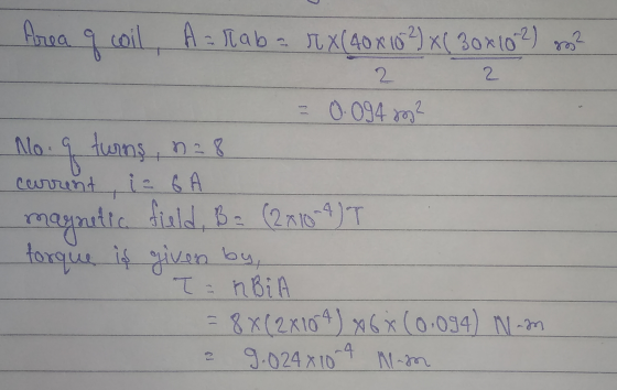 Area 9 coil, Az łaba rx (40 x 18² x ( 30 x 10-2) 2² = 0.094 m² No. 9 turns, n28 current , i = 6A magnetic field, Ba (2010) to
