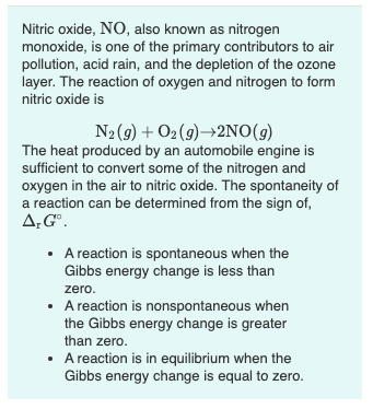Nitric oxide, NO, also known as nitrogen monoxide, is one of the primary contributors to air pollution, acid rain, and the de