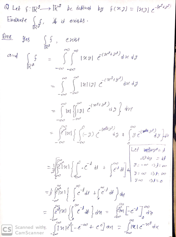 O Let f: TR9 Rd be debined by f(9.9) = Ingle-te toyº) Evaldeste fefe, if it erish3. Ams Yes Sf, exist IR9 and du dy IR برای ب
