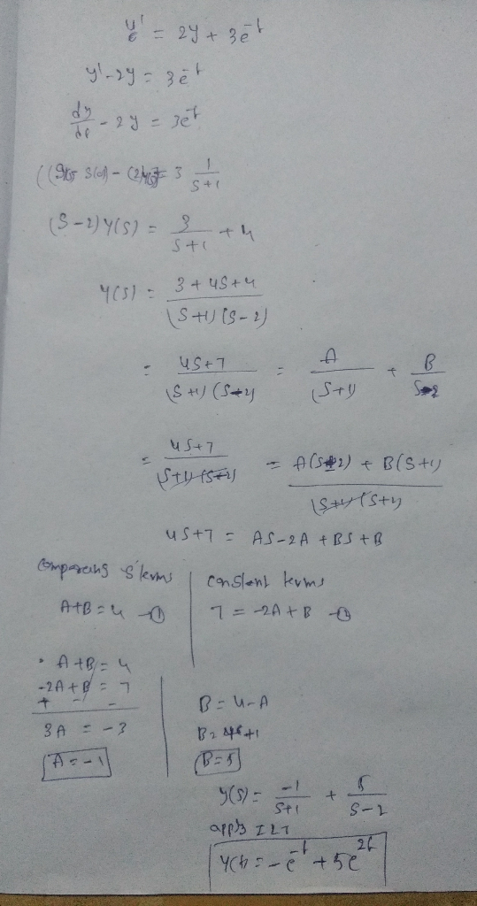 U = 24 + 3et glag- et dosyaset (tas 364 - Cele 3 st (S - Y(s- 9 + 1 3 + 4S + 4 (StS - 2) US+7 (St) (Sty A isty us+7 Stustu -