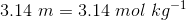 3.14 m = 3.14 mol kg-1