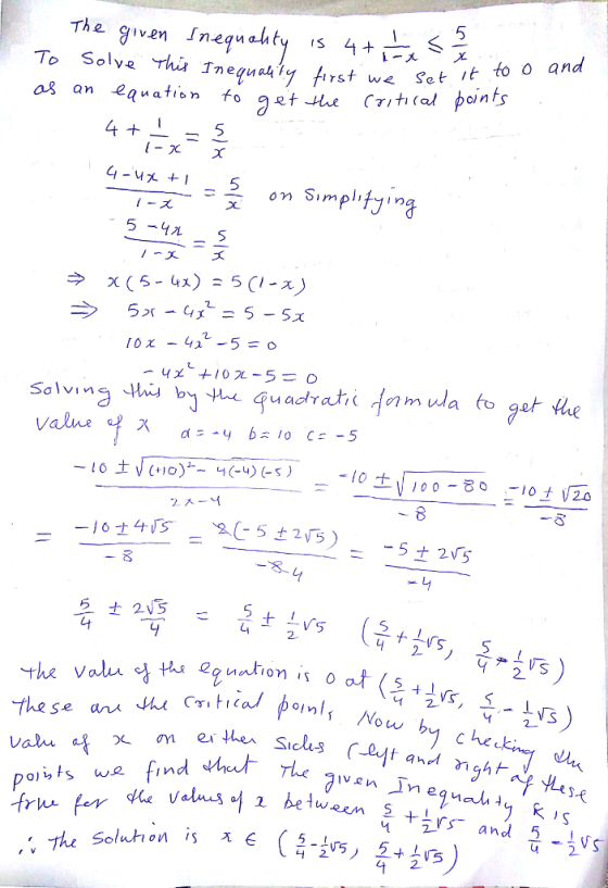 The given Inequahtys 5 to o and as an equation fo get e Cit oints 5 5oSmptying oivl Now b che al oM er the t and γί9h r V