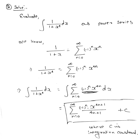 2 Solvei. Evaluate, avat s tepalo ada as power Series OR power Serips I+24 we know, Ita no Itxt > Stadz E SË katunda itat ICO