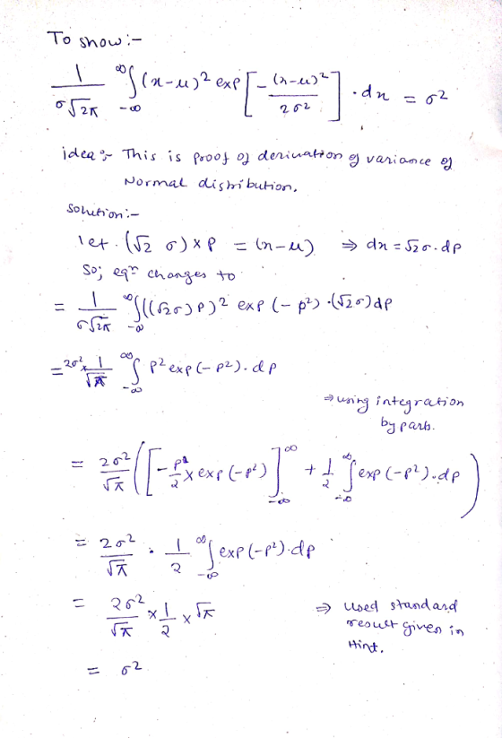 To sho 2 g vani ance 잉 laeng. This is proof 일 den waHon So hehơn. Soj e彳 changes to by parb ex「(-r) | +fxp (-ρί).df 2 used handard 2