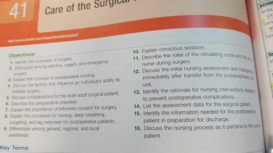 41 the Su Care of Admiss Ambu (ou tp//ewlve.vcom /Coper/ioundationsadult Sam ac Inpa Objectives 10. Explain conscious sedatio
