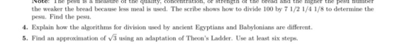 gher the nber the weaker the bread because less meal is used. The scribe shows how to divide 100 by 7 1/2 1/4 1/8 to determin