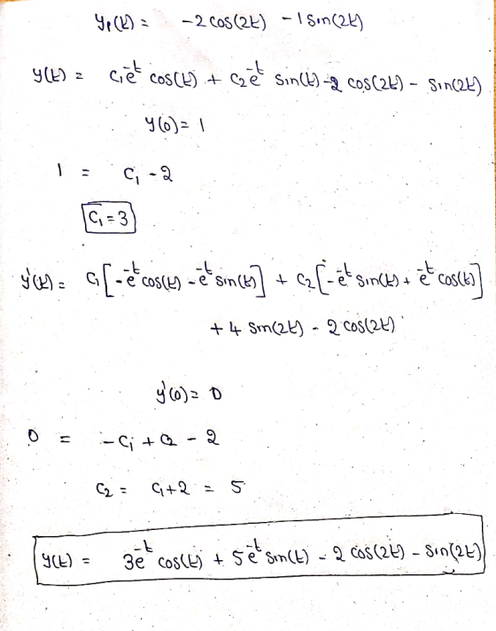 YpCk) = -2 Cos (2k) - I sin(24) 9(4) 2 cēt cosch) + Gé sinch) -2 co$(24) – Sonce+). 46)-1 I= .0; -2. se: c[-écoscey -esinc