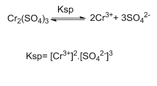Cr2(SO4)3 - ASP 2Cr3++ 350,2- Ksp= [Cr3+1?. [SO4213