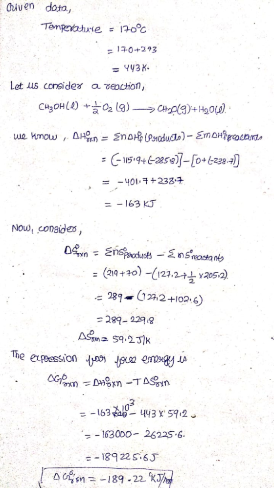 Oiuen dota = 1-0+273 Let us consider aǒeaction, ー-163 KJ Now consides, (210+40)-(121.2+2 x2052) = 289-229,8 1630DO 2622S.6 ~-