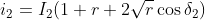 i_2=I_2(1+r+2\sqrt{r}\cos \delta_2)