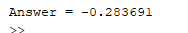Answer -0.283691