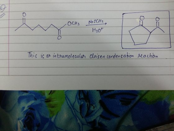 OCH; NO OCH₃ H₂ot This is an intramolecular Claisen condensation reaction
