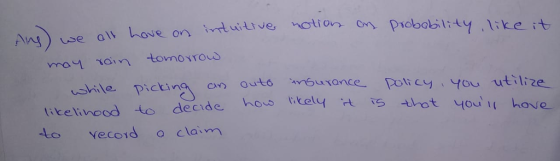 olt 人ove on intuitive, action oy P10bab.lity, like it mo 넌 on tomo row o decide hos tes alot 4ow hovde liteihood to vecoid claim