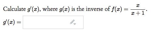 CC Calculate g(x), where g(2) is the inverse of f(x) = 2+1 g(x) =