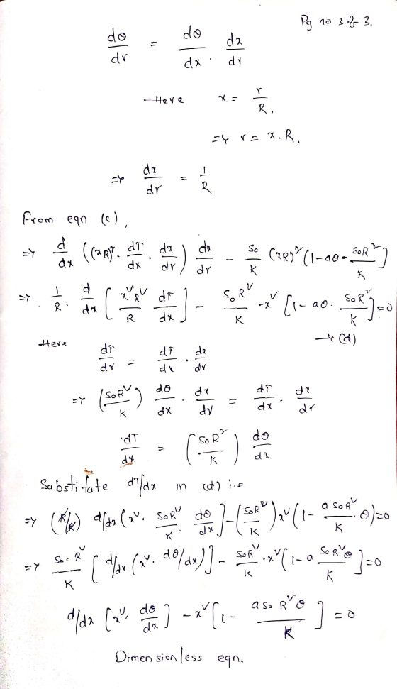 no3와 3 3 do de da 11 dr do dr r Heve N- R, = = xR. d - 의 dr Prem eqo (c), (cy. dT di da dr se (ig3(1-ao-SR] da dx dr IV ㅗ 0 P