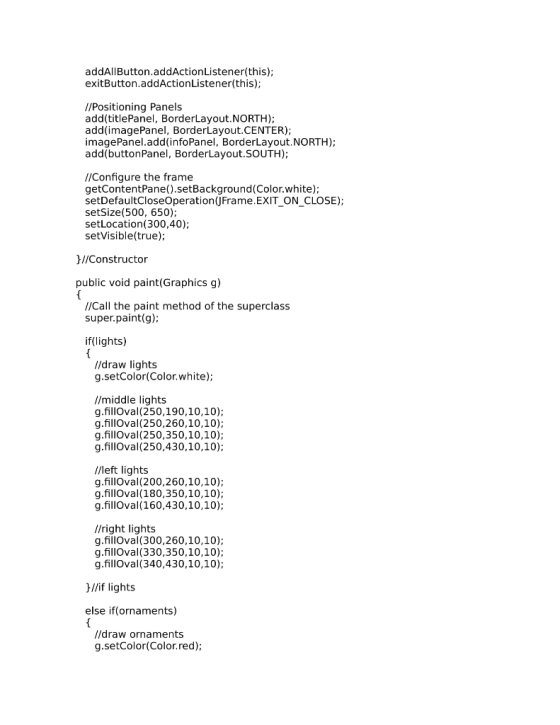 addAllButton.addActionListener(this); exitButton.addActionListener(this); //Positioning Panels add(titlePanel, BorderLayout.N