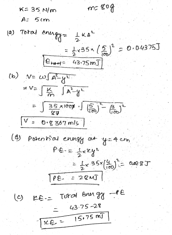 K= 35 ms go m 2 2. V = 0-8 367 mis 43.75-28