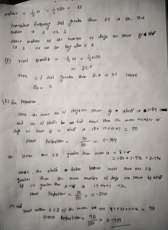 reade than 65 i g, Thus Hence medibn o t hum ber of day on leaue y a alef 32-5 C./ Just greater than 3, ㅎ, 47 Hence Hou .Нече and No of plaffo ue hod mor thon the mian numer af on (east a 5038y 130 Greaker than t mian Mumer of da on leaue ky sef 296 0