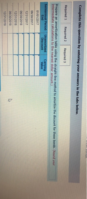 Complete this question by entering your answers in the tabs below. Required 1 Required 2 Required 3 Prepare an amortization t