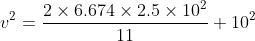 2 × 6.674 × 2.5 × 102 +102 V)