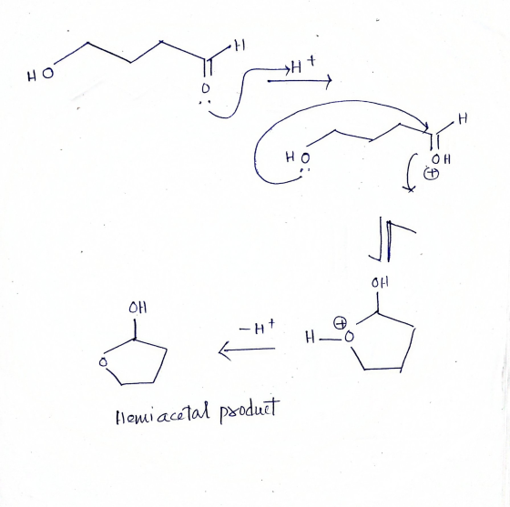 } t 깨 10 0 H Но OH } 애 애 - - ht HE Hemiacetal produet