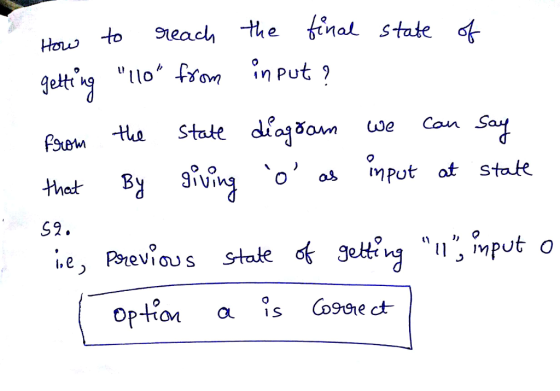 to sreach the fina State f Poeth Ha State d O mPut at state S2. i.e, Previous sta t 3e?