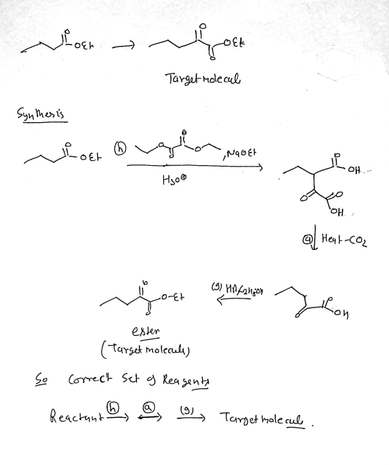 6kملہ ہے کہ عالم Target molecule Synthesis vloer ④ Legion ع نوM, thof H₂o l Heat-code report as Mkangan yeon ester (target mo