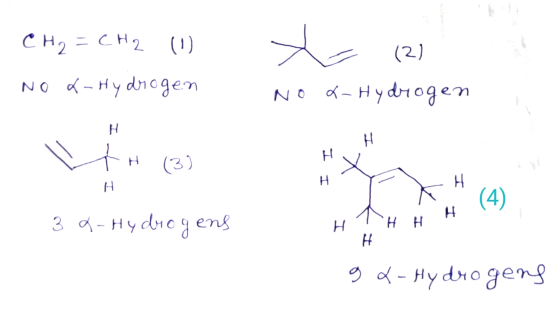 CH2 CH2 () (2) NO -Hydnogen NO a-Hydrogen N (3) (4) 3 a- Hydrogens H H H 9 - Hydrogeng