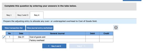 Complete this question by entering your answers in the tabs below. Reg 1 Reg 2 and 3 Reg 4 Prepare the adjusting entry to all
