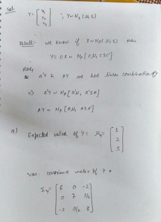 ; Yo No 14, 5) ; YN N₂ (MIE) Result: we know if XnNpl , E) then Y2 CX N N [cu cee] renes ar & AY are the linlar combination