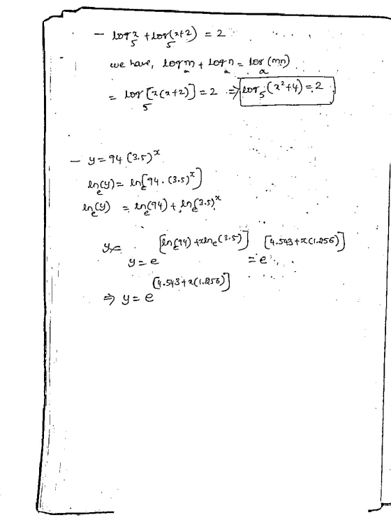 = 2: logo Ador(at2) we have loom & Logn = 188 (mn) log (2[4+2)) = 2 =7207;(22+4)= 2 5 - 9=94 (3.5) incy)= en[94.68.57] ency)