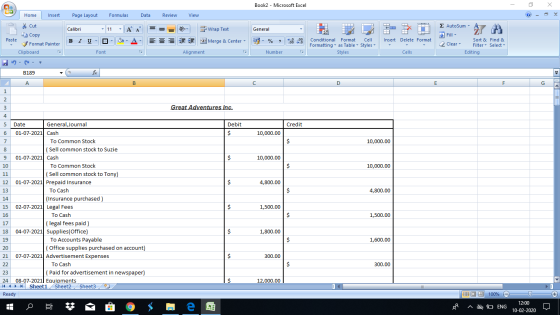 Book2 - Microsoft Excel Home Insert Page Layout Formulas Data Review View ♡ General 1 - Wrap Text Merge & Center 1 - 3 Autosu