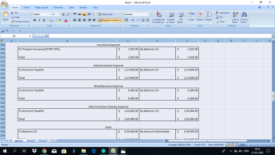 Book1 - Microsoft Excel - X Home Insert Page Layout Formulas Data Review View * Cut Copy Calibri - General 1 Wrap Text Merge