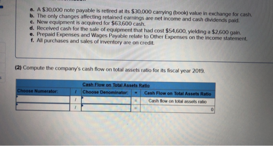 Q. A $30,000 note payable is retired at its $30,000 carrying (book) value in exchange for cash. b. The only changes affecting