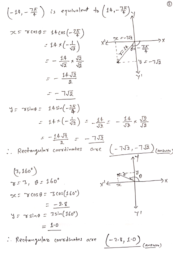 (-19, -79) is equivalent to (14,4 - 3 205 rcoso = 14 (05 (-34) -1441-16) 2-712 > X xt 14 AE -3 5 y=-789 14 (2 2 √g 14 JZ 2 گ